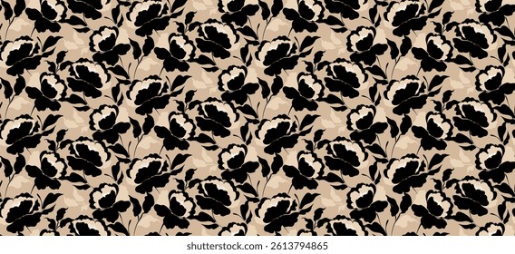 Seamless flowers pattern. Abstract floral pattern.