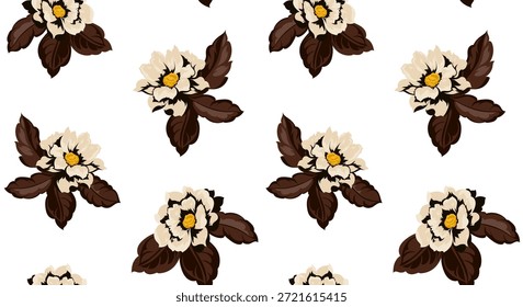 Nahtloses Blumenmuster. Abstraktes Blumenmuster in Vektorgrafik.
