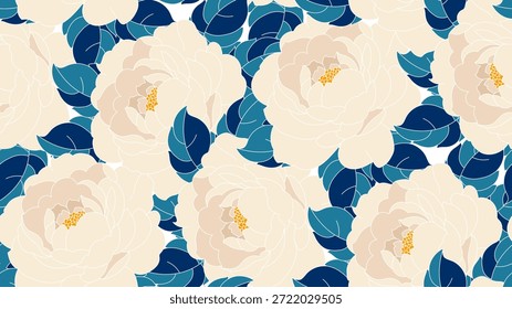Padrão de flores sem costura. Padrão floral abstrato no vetor.