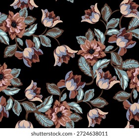 Patrón de flores sin costuras. Abstractas patrón floral en Vector.