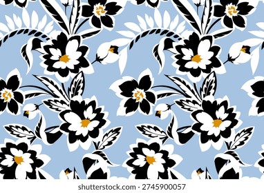 Seamless flowers pattern. Abstract floral pattern in vector.