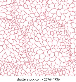 Seamless Flowers Pattern. Abstract Hand-drawn Floral Background.

