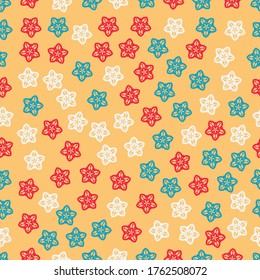 Seamless flowers Pattern. Abstract texture designs can be used for backgrounds, motifs, textile, wallpapers, fabrics, gift wrapping, templates. Vector