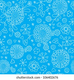 seamless flowers pattern. Can be used for wallpaper, pattern fills, web page background, surface textures.