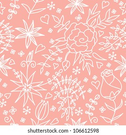seamless flowers pattern. Can be used for wallpaper, pattern fills, web page background, surface textures.