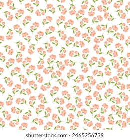 seamless flowers pattern. Delicate petals and vibrant blossoms create an artistic and vintage botanical illustration. Perfect for wallpaper, fabric, wrapping paper and more.