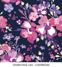 Seamless flowers pattern. Floral background for fashion prints. Design for textile, wallpapers, wrapping, paper.