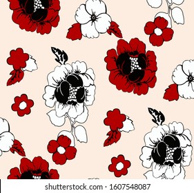 seamless flowers pattern, floral print.