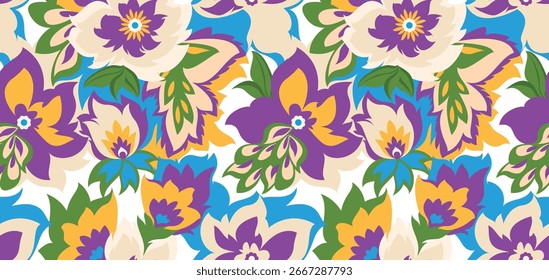 Nahtloses Blumenmuster. Hand zeichnen abstraktes Muster
