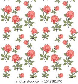 seamless  flowers pattern on white     background