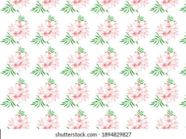 seamless Flowers pattern on white background