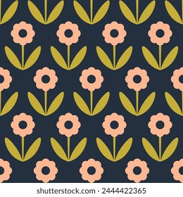 seamless flowers pattern for  prints, posters, wrapping paper,backgrounds, wallpaper, scrapbooking, textile, kids fashion, stationary