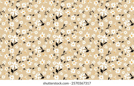 Seamless Flowers Pattern in vector