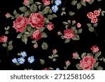 Seamless flowers pattern in vector. Abstract flower pattern design