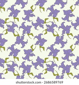 Padrão de flores sem emenda no vetor. Projeto de padrão floral abstrato
