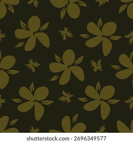Seamless flowers pattern in vector. Abstract flower pattern design
