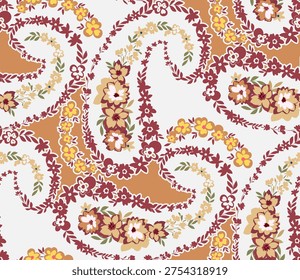 Seamless flowers pattern in vector. Abstract flower pattern design