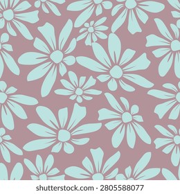 Seamless flowers pattern in vector. Abstract flower pattern design