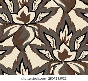 Seamless flowers pattern in vector. Abstract flower pattern design
