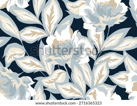 Seamless flowers pattern in vector. Abstract flower pattern design