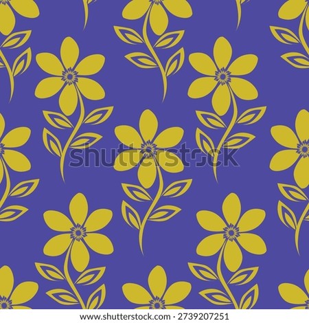 Seamless flowers pattern in vector. Abstract flower pattern design
