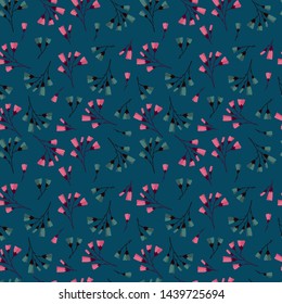 Seamless flowers pattern. Vector illustration can be used for fabrics, wallpaper, web, invitation, card.