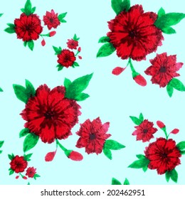 Seamless flowers pattern. Vector illustration