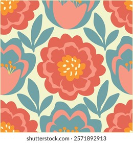 Seamless flowers Pattern, Vector illustration, Wildflower design for fabric, print, websites, fashion, wallpapers.