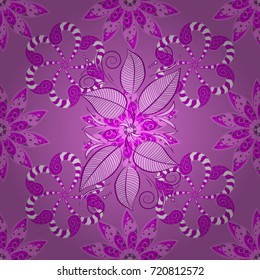 Seamless flowers pattern. Vector illustration. In asian textile style. Beautiful fabric pattern. Colour Spring Theme seamless pattern Background. Flat Flower Elements Design.