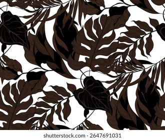 Motif harmonieux de fleurs.Arrière-plan de fleurs exotiques. motif Abstrait élégant