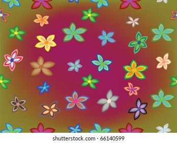seamless flowers texture, abstract pattern; vector art illustration