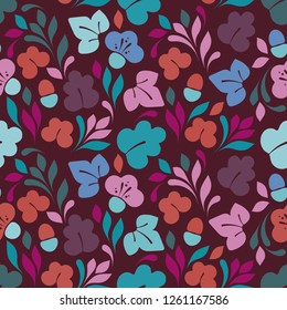 Seamless flowers texture. Floral pattern for fashion prints. Trebdy design for background textile, wallpapers, wrapping, paper.