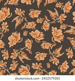 Seamless flowers texture. Floral pattern for fashion prints. Cute design for background