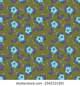 Textura de flores sem costura. Padrão floral para impressões de moda. Design bonito para o fundo