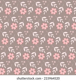 Seamless with flowers. Vector illustration.