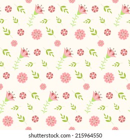 Nahtlos mit Blumen. Vektorillustration.