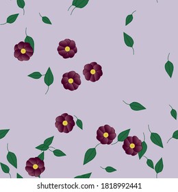 Seamless flowers vector pattern. Background texture in floral style.