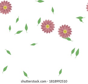 Seamless flowers vector pattern. Background texture in floral style.