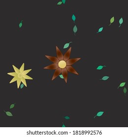 Seamless flowers vector pattern. Background texture in floral style.