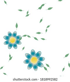 Seamless flowers vector pattern. Background texture in floral style.