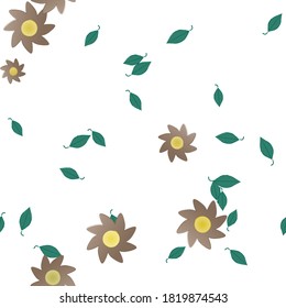 Seamless flowers vector pattern. Background texture in floral style.