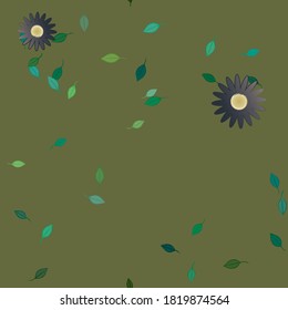 Seamless flowers vector pattern. Background texture in floral style.