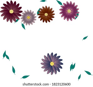 Seamless flowers vector pattern. Background texture in floral style.