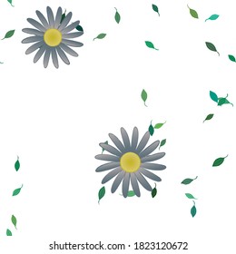 Seamless flowers vector pattern. Background texture in floral style.