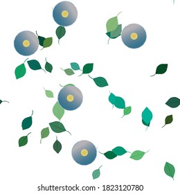 Seamless flowers vector pattern. Background texture in floral style.