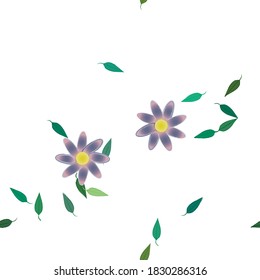 Seamless flowers vector pattern. Background texture in floral style.