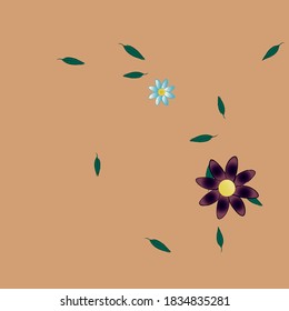 Seamless flowers vector pattern. Background texture in floral style.