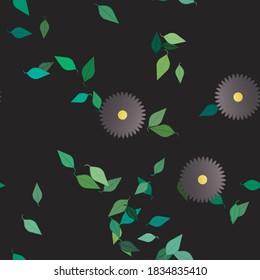 Seamless flowers vector pattern. Background texture in floral style.