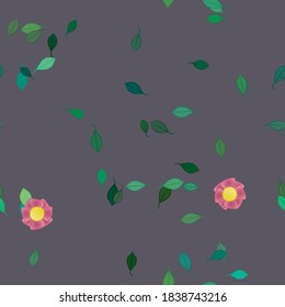 Seamless flowers vector pattern. Background texture in floral style.