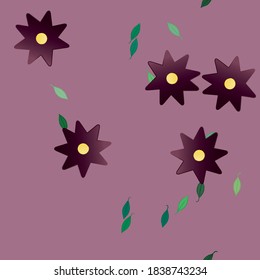 Seamless flowers vector pattern. Background texture in floral style.
